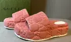 Gucci Angelina Sponge GG Monoriccio Wedge Platform Slide Women Size 40.5 US 10.5
