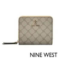 在飛比找momo購物網優惠-【NINE WEST】LINNETTE 方型拉鍊短夾-LOG