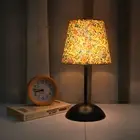 LED Table Lamp Metal Bedside Lamp USB Rechargeable for Home Decor (Floral)