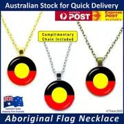 Aboriginal Flag Necklace Pendant Jewelry - 3cm