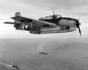 WW2 WWII Photo World War Two / US Navy TBM TBF Avenger Torpedo Bomber in Flight