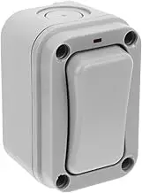 IP66 Waterproof Outdoor Light Switch Weatherproof Garden Electrical Switch Durable Doorbell Button for Outdoor Use Dark Grey Ideal for Waterproof Switch Box