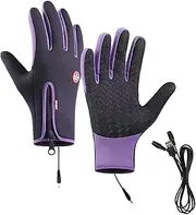 [Generic] Heated Gloves with Touchscreen, Rechargeable Electric Heated Thermal Gloves Waterproof Windproof for Men Women