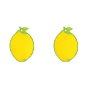 2x Dexas Cut & Serve Silicone 24x34cm Cutting Board Veggie/Fruit Chopping Lemon