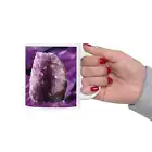 Purple Quartz Crystal Geode Design Coffee Tea Mug Cottage Core Boho Gemologist G