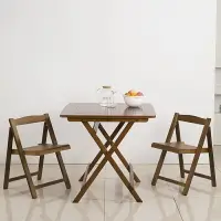 在飛比找樂天市場購物網優惠-折疊方正方形折疊桌餐桌楠竹實木吃飯桌簡易家用陽臺折疊桌