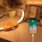 Dimmable Wireless Charger with Clock 3 Colors Touch Control Bedside Table Lamp