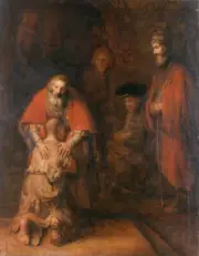 Rembrandt - The Return of the Prodigal Son Giclee Fine Art Print on Canvas 36"