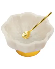 Godinger Mila Marble Spice Dish With Spoon