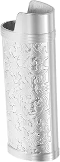 [TOBBOMEY] Lighter Case Tip Accessories Dial Watches Lighter Lighters Pink Watch Key Fob Wallet Lighters Suction Cup Tool Electric Grinding Bits Gate Door Locks PVC Handbags Iron Silver
