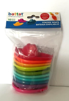 10 Bath Boats Toy Stackable Floating Bathtub Toys Connectable Baby & Toddlers