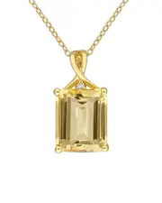 Rina Limor Vermeil 6.58 ct. tw. Gemstone Octagon Necklace