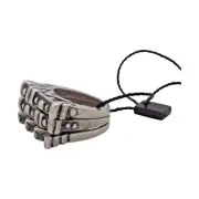 STERLING SILVER DIANE MALOUF TRIPLE THREE STACKED RING SIZE 6 1/4 28.2GR #3001