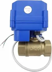 1 pcs of Motorized Ball Valve 12V,G3/4" DN20 (Reduce Port),with Manual Switch,2 Way,Electrical Valve,Brass