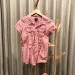 LEVIS 紅色格紋短袖修身襯衫