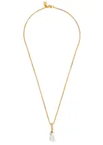 Crystal Haze Nostalgia Bear 18kt Gold-plated Necklace - White ONE SIZE