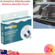 2x DampFree 300g Reusable Moisture Absorber Pouch Dry in the sun or microwave