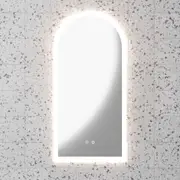 Frameless Arch LED Mirror 500 x 1000 mm � The Arch - Dimmable, Anti-Fog, Touch Sensor, IP54