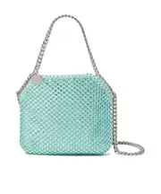 Stella McCartney Falabella Embellished Chain-Linked Mini Shoulder Bag One size Light sky blue