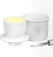 Butter Crock with Lid, a Countertop French Ceramic Butter Dish Keeper for Spreadable Butter, On Demand Spreadable Butter, Ceramic French Butter Dish