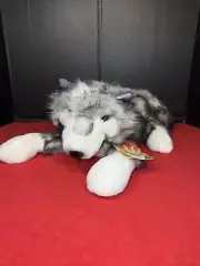 NWT- 22” Folkmanis Puppets Timber Wolf Hand Play Toy Plush wild husky dog stuffy