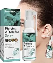 Piercing Aftercare Spray - After Care Cleanser for Ear Piercing | Portable Piercing Soothing Supplies for Ears, Nose, Nipple, Belly Button Piercings Care for Men, Women,