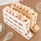 Fridge Door Egg Dispenser Egg Storage with Groove Slide Rail Capacity for 30