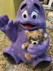 VTG '97 McDonald's Grimace Ceramic Cookie Jar in Box Treasure Craft