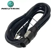 NEUTRIK TRUE1 POWER CORD 14 AWG UL 3Prong 5-15P to PowerCON NAC3FX-W-TOP, 1-25ft