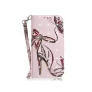 3D Painting Butterfly High Heels Pattern Coloured Drawing Horizontal Flip Leather Case for Google Pixel 3a, with Holder & Card Slots & Wallet