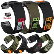 Quickfit For Garmin Fenix 5 5X Plus E 8 7 7X 6 6X Rugged Nylon Watch Band Strap