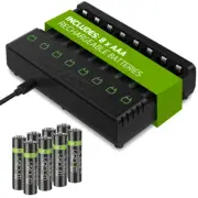 Venom AA AAA Rechargeable Batteries & Charging Dock - High Capacity Long Lasting