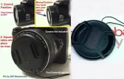 SNAP-ON FRONT LENS CAP DIRECT to CAMERA NIKON COOLPIX P500 P 500+HOLDER