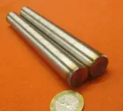 304 Stainless Steel Round Rod Bar, 11/16" (.562") Dia x 6.0" Length, 2 Units