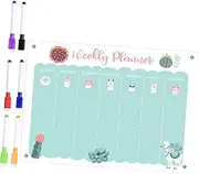 NUOBESTY Magnetic Fridge Board Dry Erase to-do List Daily Schedule Message Board