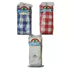 Picnic Table Cover 52" x 70" Plastic Flannel back Tablecloth Bonus 4 Table Clips