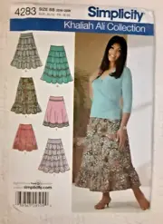 Simplicity Pattern 4283 Misses' / Woman's Skirts Sewing Craft Project (H)