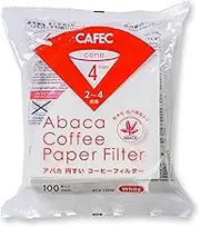 Cafec 2 Cup Abaca Coffee Paper Filter 100-Pieces