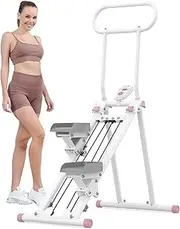 Stair Stepper for Home Gym,Folding Vertical Climber Cardio Exercise Machine,Stair Climber for Full Body Workout with Adjustable Handlebar for Women & Men