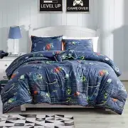 2/3PCS Dark Blue Bed Sheet Cover Game Console Decoration Daily for All Seasons