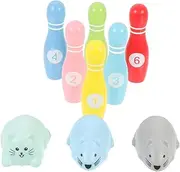 SUPVOX Educational Bowling Toys for Boys and Girls Set of Bowling Balls for Toddlers Indoor Play Game Hand-Eye Coordination