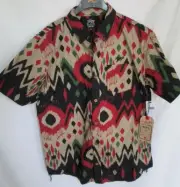 Men's PRPS Goods & Co Soul Short Sleeve Button-Down Cotton Shirt Size M $138