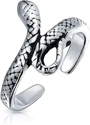 [Bling Jewelry] Garden Insect Nature Filigree Butterfly,Snake, Lizard, Lucky Red Ladybug Midi Band Toe Ring For Women Teens Oxidized .925 Silver Sterling Adjustable