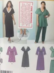 Simplicity Sewing Pattern 1260 Misses Nightgown Pajamas Size XXS-XXL Uncut