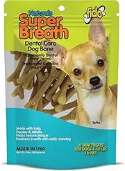 Fido Super Breath Dental Care Dog Bones with Chlorophyll - Mini 21/pk