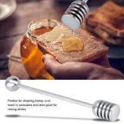Long Handle Stainless Steel Honey Dipper Drizzler Stirrer Spoon Mixing Stick Hot