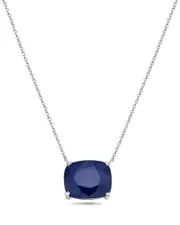 Forever Creations 14K 5.19 ct. tw. Sapphire Necklace