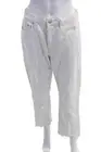 Pistola Womens High Rise Button Up Break The Ice Wash Jeans White Cotton Size 29