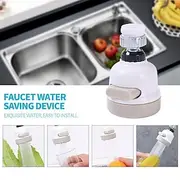 360 Degree ABS Tap Head Universal Rotating Faucet Extender Splash Proof Nozzle with Water Filter Pressure Booster for Kitchen Sink Washing and Cleaning Conveni