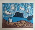 1962 Pablo Picasso Linogravure Plate #27 Baccahanale Linocut Fine Art Print